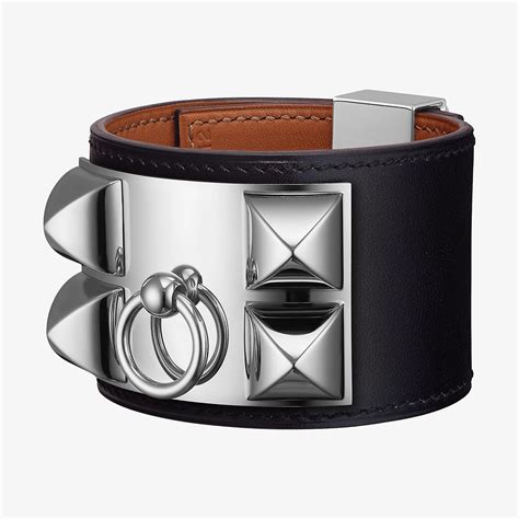 hermes bracelet collier de chien noir|hermès cdc bracelet gold.